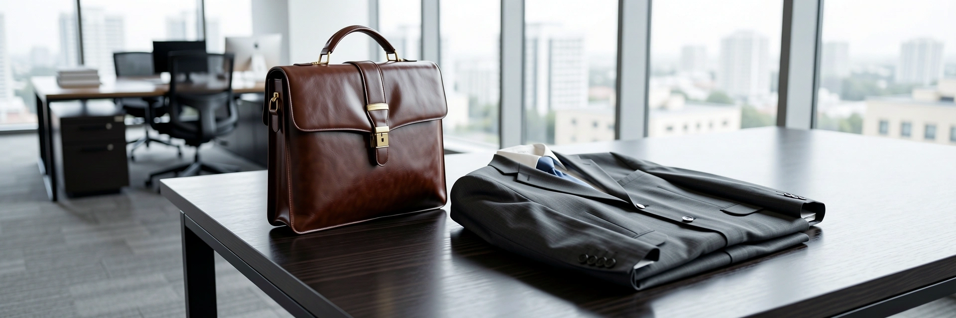 Executive lifestyle items representing Pria Indonesia career focus